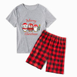 Christmas Matching Family Pajamas Exclusive Design Three Penguins Merry Christmas Short Pajamas Set