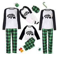 Christmas Matching Family Pajamas Exclusive Design Christmas Tree Bear Blue Pajamas Set