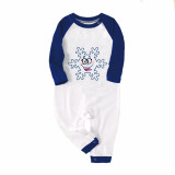 Christmas Matching Family Pajamas Exclusive Design Snowflake Emoji Blue Plaids Pajamas Set