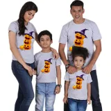 Halloween Matching Family Tops Witch Hat Pumpkins Happy Face T-shirts