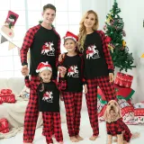 Christmas Matching Family Pajamas Exclusive Design Santa Unicorn Riding Black Pajamas Set