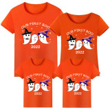 2022 Halloween Matching Family Tops Our First Boo Ghosts Orange T-shirts