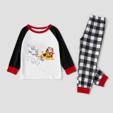 Christmas Matching Family Pajamas Exclusive Design Santa Claus and Unicorn Green Plaids Pajamas Set