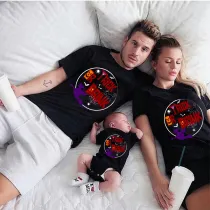 Halloween Matching Family Tops Round Witch Trick Or Treat T-shirts