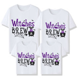 Halloween Matching Family Tops Witches Brew Spider Web T-shirts