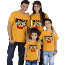 Halloween Matching Family Tops Spooky Dad Mom Boy Girl T-shirts