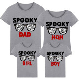Halloween Matching Family Tops Spooky Dad Mom Boy Girl T-shirts