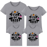Halloween Matching Family Pajamas Trick Or Treat Spider Web Pumpkin T-shirts