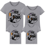 Halloween Matching Family Tops Round Witch Trick Or Treat T-shirts