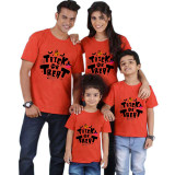 Halloween Matching Family Tops Trick Or Treat Spider Web Pumpkin T-shirts