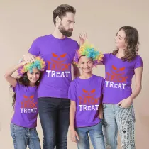 Halloween Matching Family Tops Ghost Face Trick Or Treat T-shirts