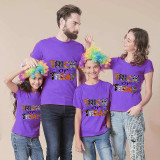 Halloween Matching Family Tops Word Art Trick Or Treat T-shirts