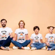Halloween Matching Family Tops All The Ghouls Love Me T-shirts