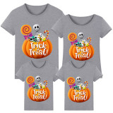 Halloween Matching Family Tops Candies Pumpkin Trick Or Treat T-shirts