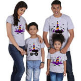 Halloween Matching Family Tops Witch Hat Unicorn T-shirts