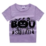 Halloween Toddler Girl 3PCS Cosplay Boo Squad Pumpkins T-shirt Tutu Dresses Sets with Headband Dress Up
