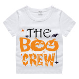 Halloween Toddler Girl 3PCS Cosplay The Boo Crew Pumpkins T-shirt Tutu Dresses Sets with Headband Dress Up