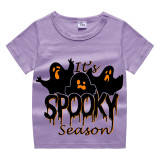 Halloween Toddler Girl 3PCS Cosplay It's Spooky Season Ghosts T-shirt Tutu Dresses Sets with Headband Dress Up