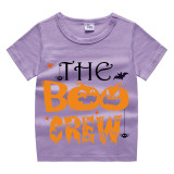 Halloween Toddler Girl 3PCS Cosplay The Boo Crew Pumpkins T-shirt Tutu Dresses Sets with Headband Dress Up