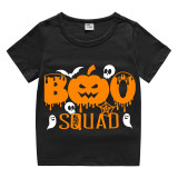 Halloween Toddler Girl 3PCS Cosplay Boo Squad Pumpkins T-shirt Tutu Dresses Sets with Headband Dress Up