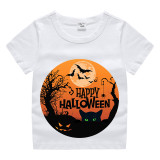 Halloween Toddler Girl 3PCS Cosplay Moon  T-shirt Tutu Dresses Sets with Headband Dress Up