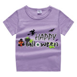 Halloween Toddler Girl 3PCS Cosplay Happy Halloween T-shirt Tutu Dresses Sets with Headband Dress Up