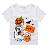 Halloween Toddler Girl 3PCS Cosplay Pumpkins Ghost T-shirt Tutu Dresses Sets with Headband Dress Up