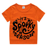 Halloween Toddler Girl 3PCS Cosplay It's Spooky Season T-shirt Tutu Dresses Sets with Headband Dress Up