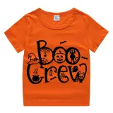 Halloween Toddler Girl 3PCS Cosplay Boo Crew Spider Web T-shirt Tutu Dresses Sets with Headband Dress Up