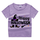 Halloween Toddler Girl 3PCS Cosplay Witch  T-shirt Tutu Dresses Sets with Headband Dress Up