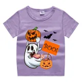 Halloween Toddler Girl 3PCS Cosplay Pumpkins Ghost T-shirt Tutu Dresses Sets with Headband Dress Up