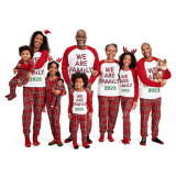 2023 We Are Family Christmas Family Matching Sleepwear Pajamas Plus Size Red Plaids Sets