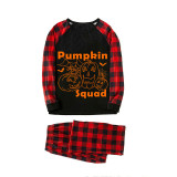 Halloween Matching Family Pajamas Pumpkin Squad Spider Web Squad Black Pajamas Set
