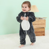 Baby Grey Huskie Onesie Kigurumi Pajamas Animal Halloween Cosplay Costumes for Unisex Babys