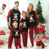 Halloween Matching Family Pajamas All The Ghouls Love Me Black Pajamas Set