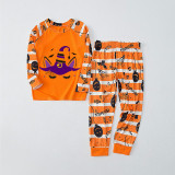 Halloween Matching Family Pajamas Witch Hat Unicorn Orange Stripes Pajamas Set
