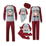 Halloween Matching Family Pajamas All The Ghouls Love Me Gray Pajamas Set