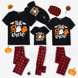 Halloween Matching Family Pajamas The Boo Crew Ghosts Bats Black Pajamas Set