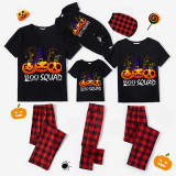 Halloween Matching Family Pajamas Pumpkins Tree Boo Squad Black Pajamas Set