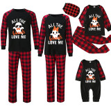 Halloween Matching Family Pajamas All The Ghouls Love Me Black Pajamas Set