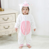 Baby White Unicorn Onesie Kigurumi Pajamas Animal Halloween Costumes for Unisex Babys