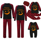 Halloween Matching Family Pajamas Happy Halloween Ghost Face Black Pajamas Set