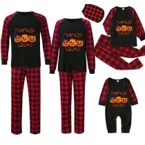 Halloween Matching Family Pajamas Evil Pumpkin Squad White Pajamas Set