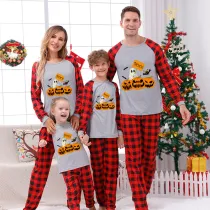 Halloween Matching Family Pajamas Pumpkins Boo Ghost Gray Pajamas Set