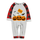 Halloween Matching Family Pajamas Pumpkins Boo Ghost Gray Pajamas Set