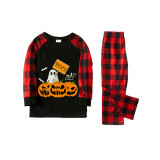 Halloween Matching Family Pajamas Pumpkins Boo Ghost Black Pajamas Set