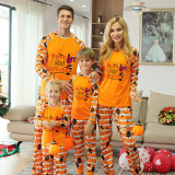 Halloween Matching Family Pajamas Drink Up Witches Orange Stripes Pajamas Set