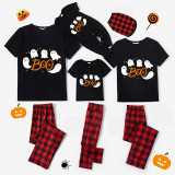 Halloween Matching Family Pajamas Ghosts Boo Black Pajamas Set