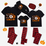 Halloween Matching Family Pajamas Boo Crew Witch Hat Black Pajamas Set