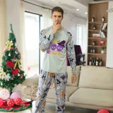 Halloween Matching Family Pajamas The Boo Crew Skulls White Pajamas Set